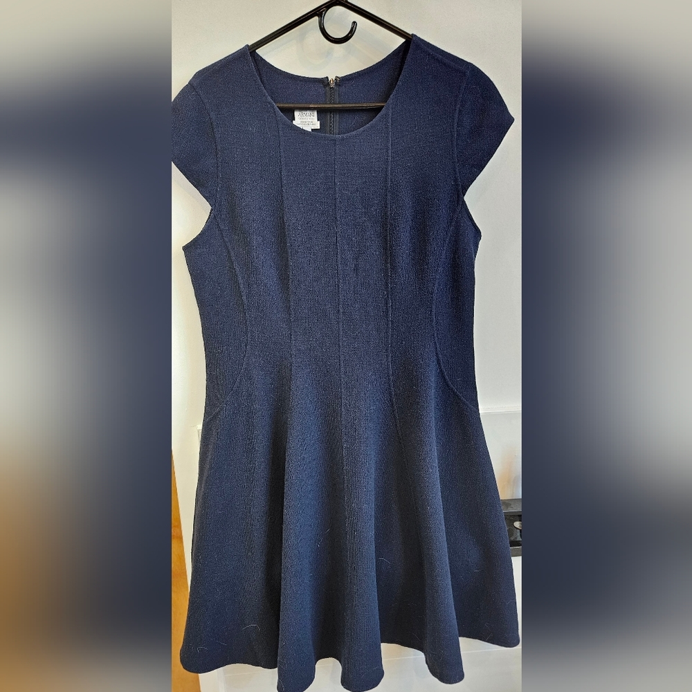 Armani Collezioni double faced hand finished fabric dress